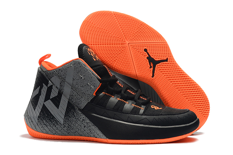 Jordan Why Not Zer0 1.5 Black Grey Orange Shoes - Click Image to Close